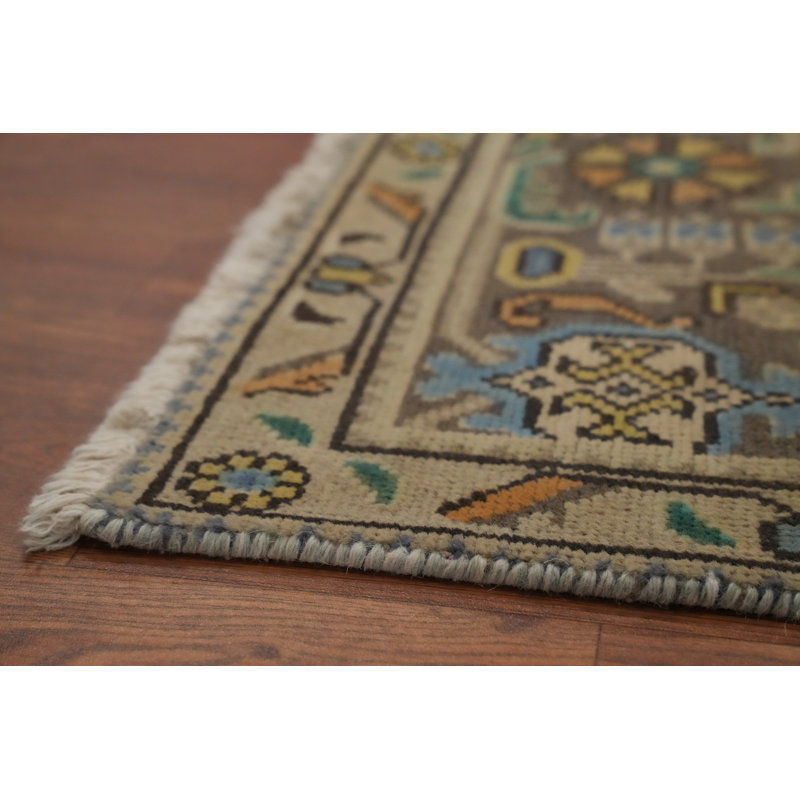 Tapis traditionnel rétro à motif géométrique 7 x 10