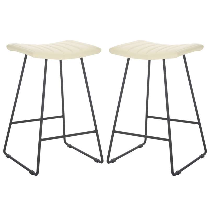 Tabouret de bar et de comptoir Kamyrie, Crème, Tabouret de comptoir (assise de 26 po de hauteur)