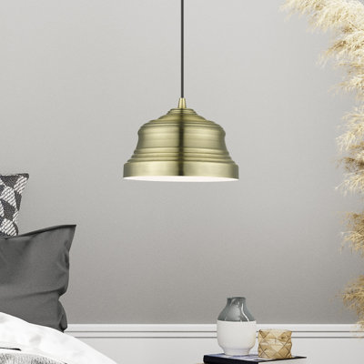 Luminaire suspendu en forme de cloche à 1 lumière
