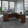 Series C 72W x 36D 3 Position Bow Front Sit to Stand L Shaped Desk with Mobile File Cabinet