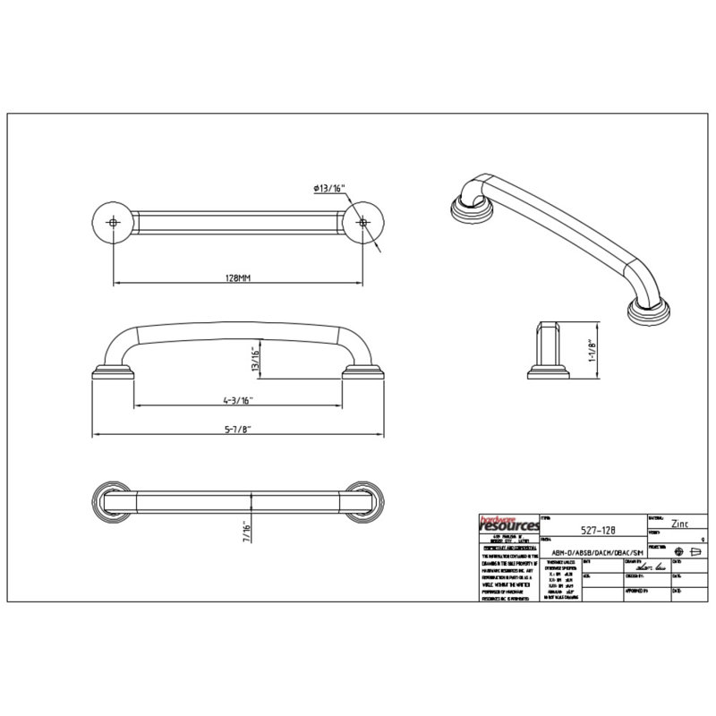 Bremen I Bar Pull, 6 5/16", Distressed Oil Rubbed Bronze