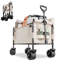 Le chariot pliable se transforme en banc pour une charge de 550 lb et un chariot utilitaire de 220 L pour le camp