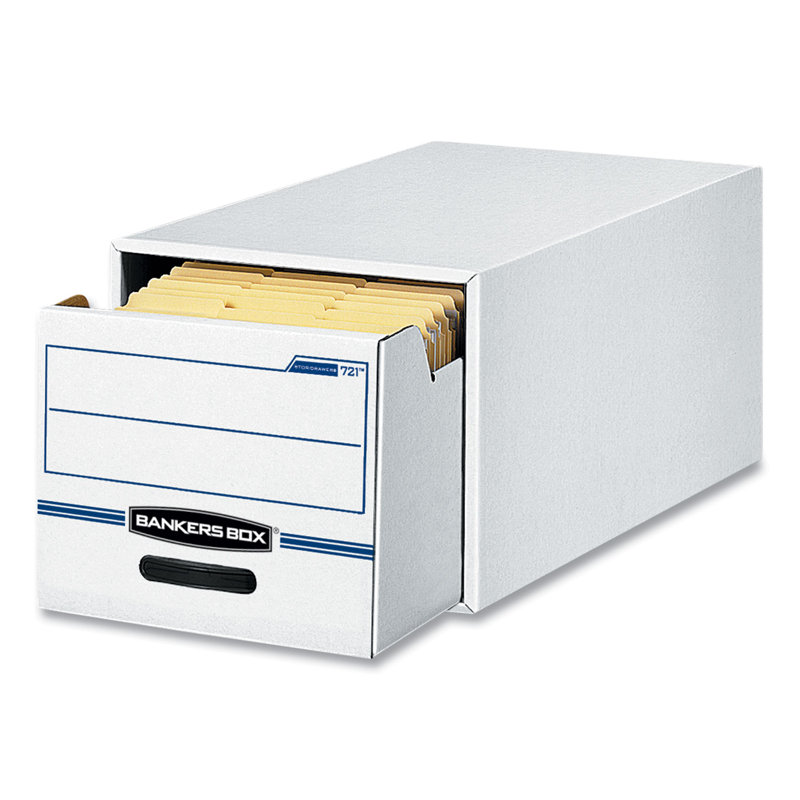 Stor/Drawer File Drawer, Legal, 15-1/2 x 23-1/4 x 10-3/8, White/Blue, 6/Carton