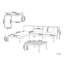 Sofa Set with Table BRACCIANO Certified Acacia Wood Light Beige
