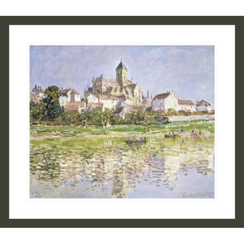 «The Church at Vetheuil» par Claude Monet, impression giclée encadrée, H 23,5 po x l 27,06 po