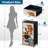 4 Drawer Dresser for Bedroom, Narrow Chest of Drawers, Wooden Top and Study Iron Frame 18"x37.5"-(WxH)