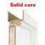 Structure en bois massif préfini blanc et plaque de porte en verre, porte intérieure avec finition intérieure, porte en bois intérieure, porte blanche - porte vitrée exclusive Milky et porte escamotable -127663170