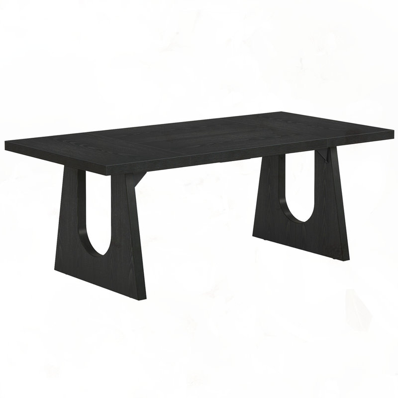 71" Farmhouse Dining Table, Black