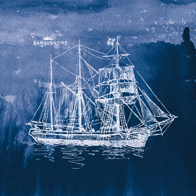 Voiliers III indigo