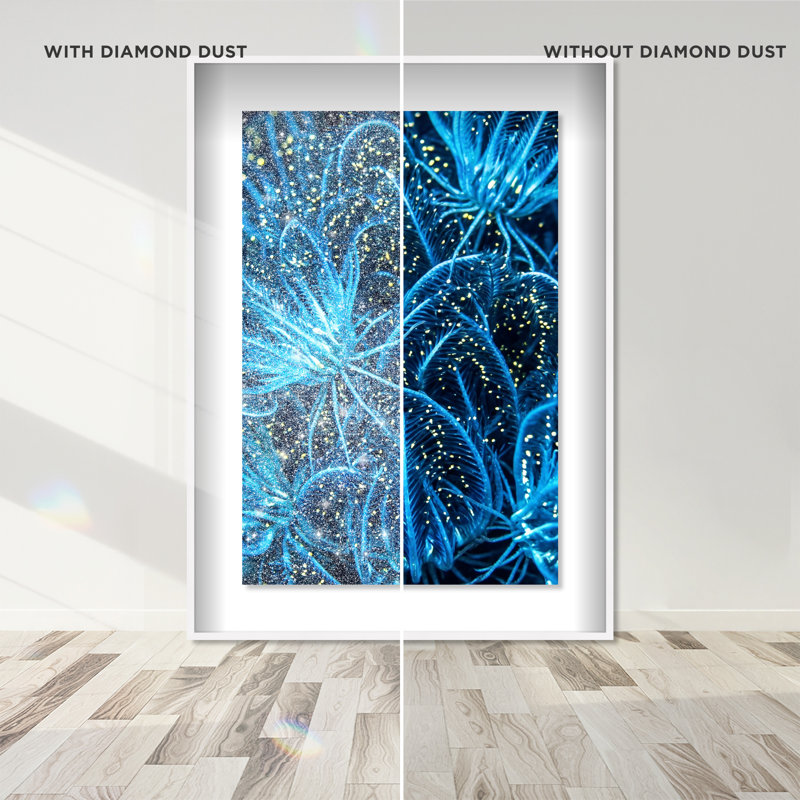 Neon Garden Print by Oliver Gal, 46.5"H x 31.5"W, White Shadowbox