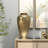 Aluminum Metal Brushed Decorative Gold Vase with Hammered Top-315101826