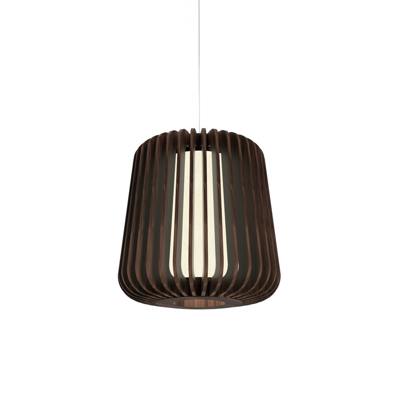 Stecche Di Legno 1 - Light Pendant, American Walnut, 8" H x 7.8" W x 7.8" D