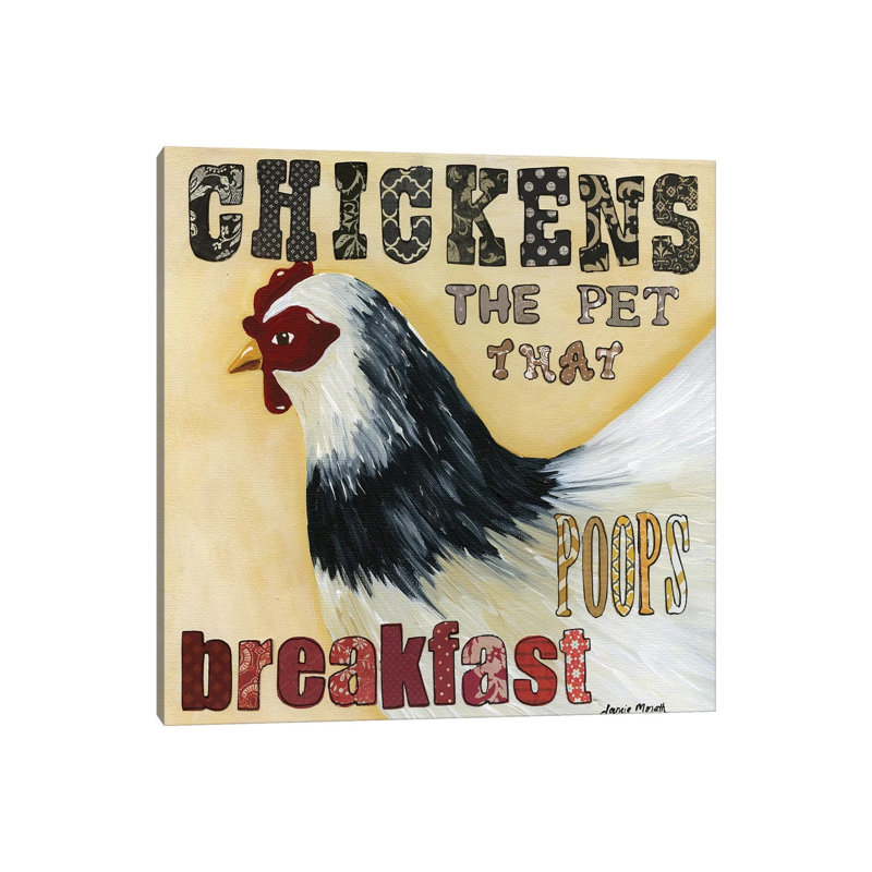 Poop Breakfast by Jamie Morath - Wrapped Canvas Print, 66.04 cm H x 66.04 cm W x 3.175 cm D