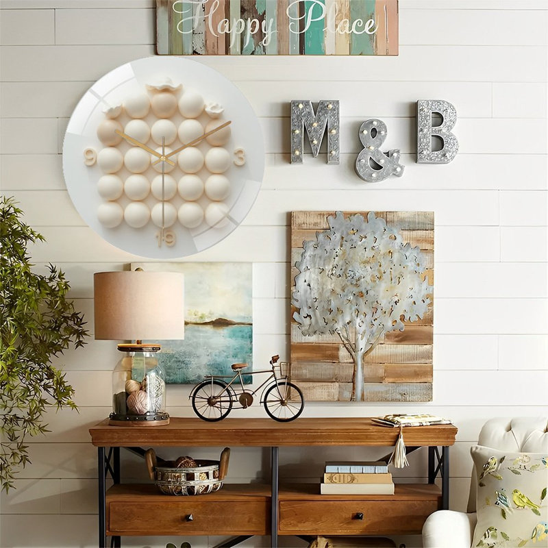 Horloge murale en verre 12 po