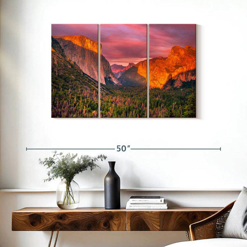 Alvord Yosemite Valley Sunset View, 24" H x 38" W