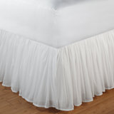 Cotton Voile White Bed Skirt