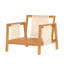 Ensemble de canapé d'extérieur 4 pièces avec causeuse, chaises et table basse avec structure en bois d'acacia teck