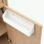 meuble-lavabo de salle de bain avec lavabo en céramique, tablette réglable et porte à pousser