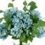 Faux Hydrangeas in Glass Vase