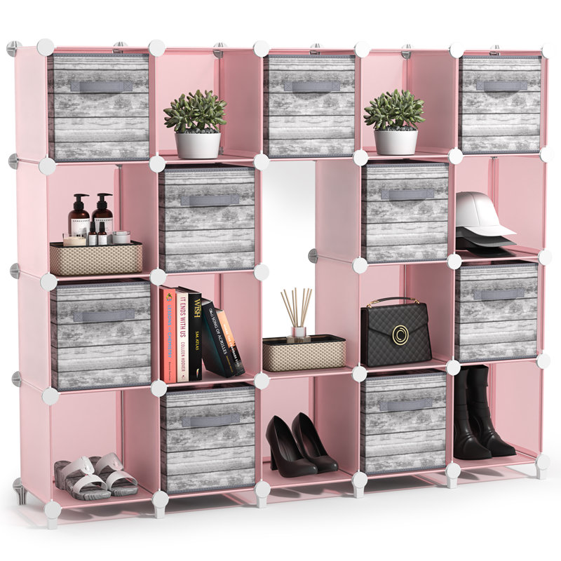 Organisateur de rangement cubique Sorbus, Pink, Paquet de 18
