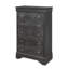 Commode gris métallique en crocodile Shaker
