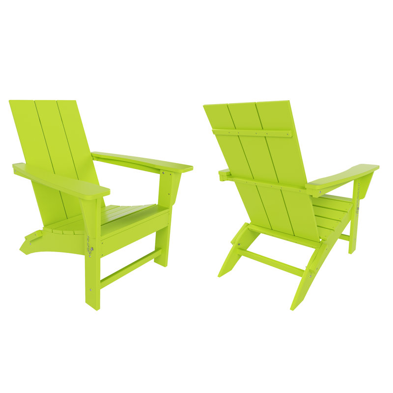 Joubert Foldable Outdoor Adirondack Set, Lime
