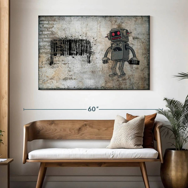 Étiquette de robot Kelan, H 32 po x l 48 po