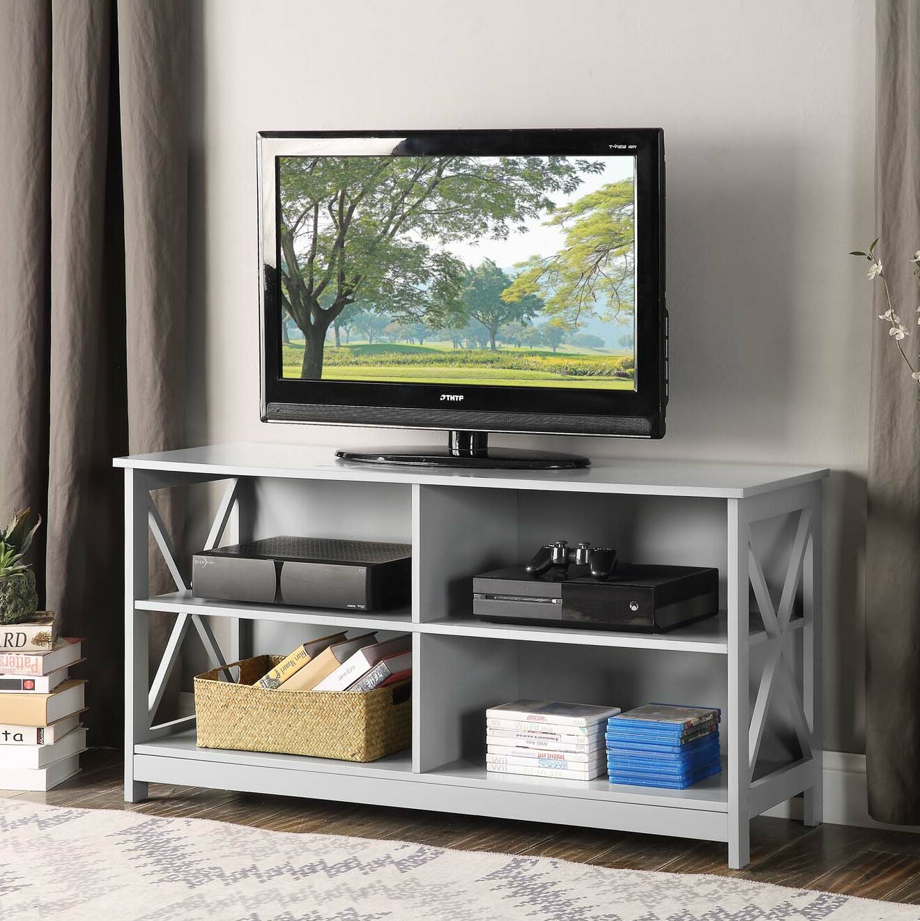 Gray deals tv stand