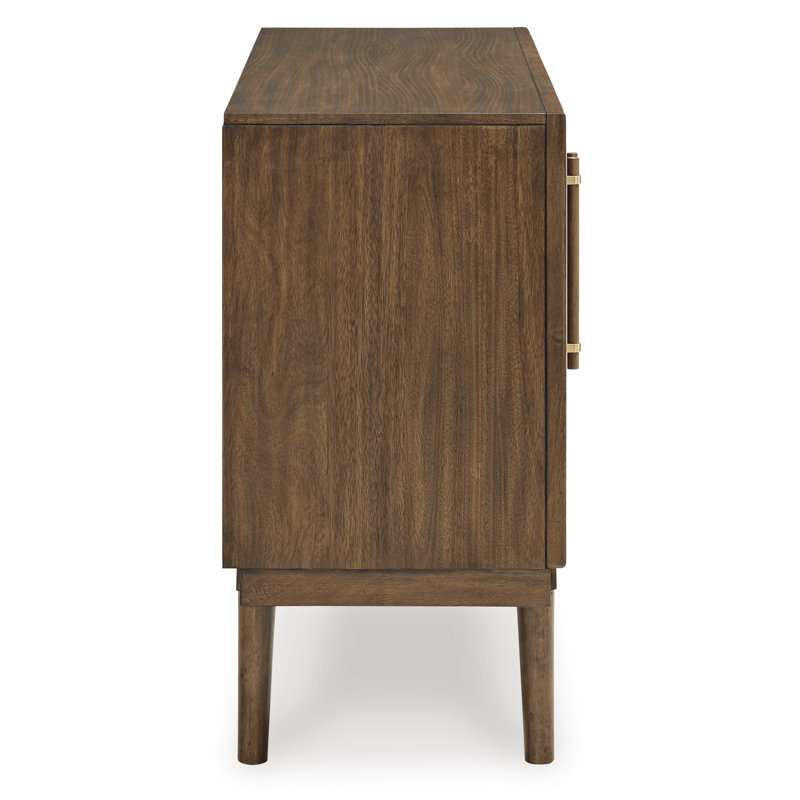 Mid-Century Modern Brown Wood 3-Drawer Sideboard
