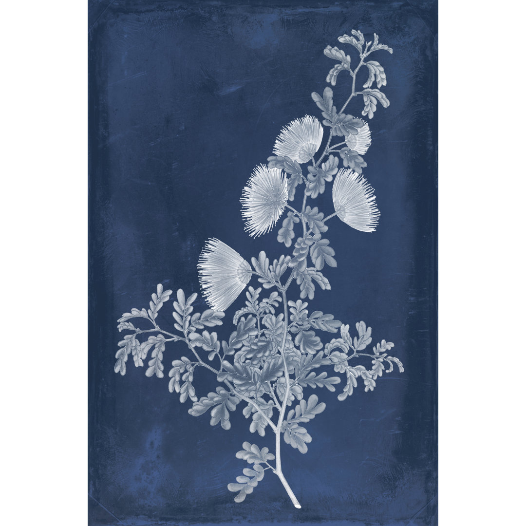 Leinwandbild Botanisch in Indigo IV