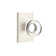 Privacy Modern Disc Crystal Knob with Modern Rectangular Rose