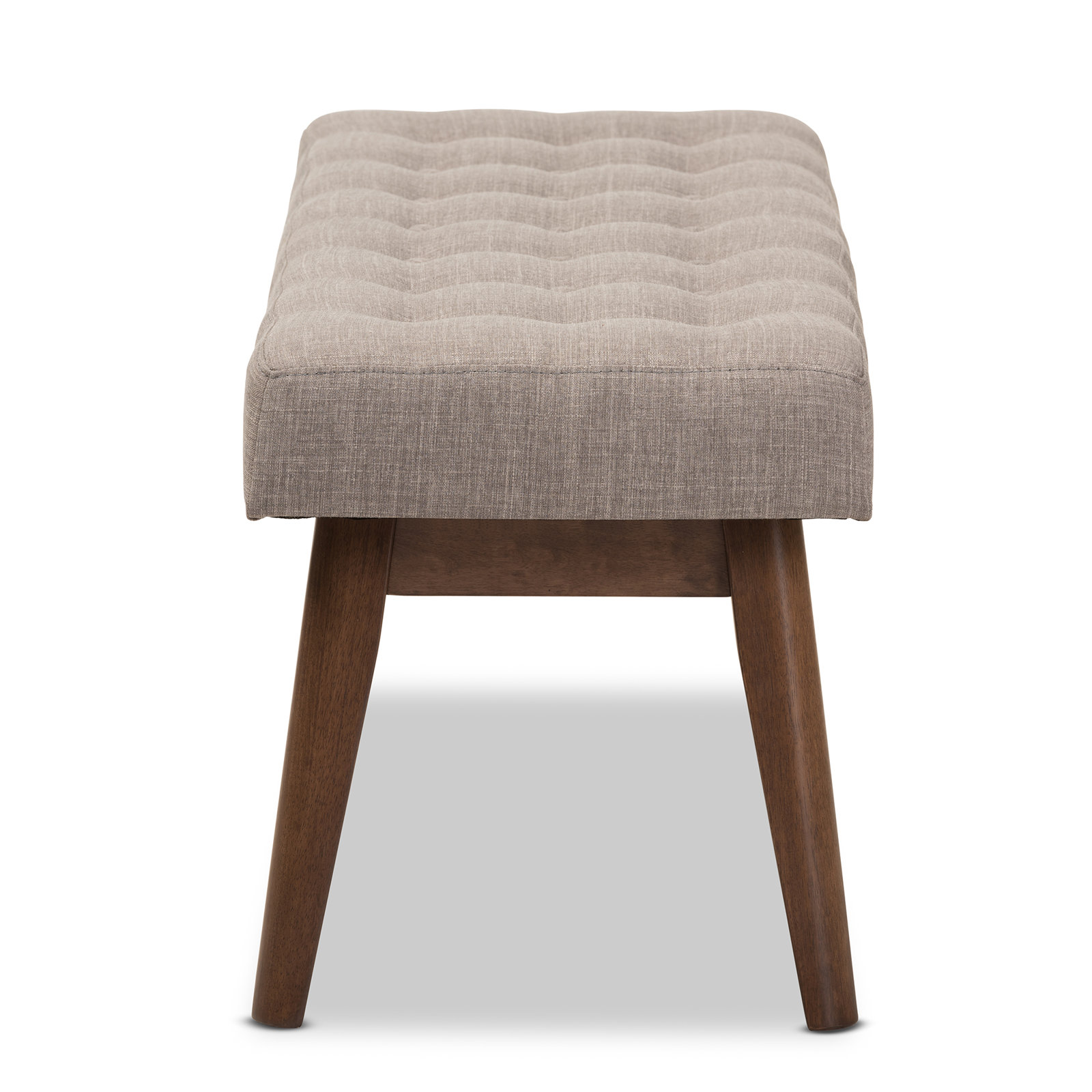 Harris 43" Upholstered Bench, Light Gray