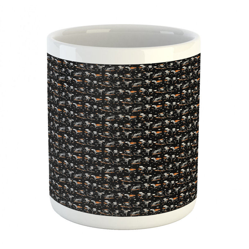Grande tasse à café squelettes