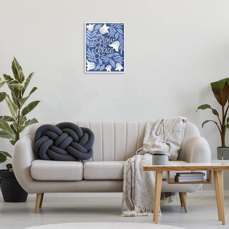 «Grow in Grace Florals», art de la giclée encadrée par Taylor Shannon Designs, Cadre blanc, H 20 po x l 16 po