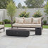 Ashai Fiona Outdoor Outdoor 50,000 BTU Rectangular Fire Pit With Tank Holder