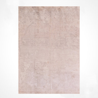 Original Hand Knotted Traditional Pattern Cream Wool Rug