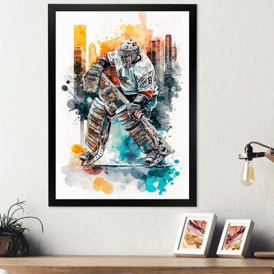 " Hockey Goalie Blocking The Shot II "
