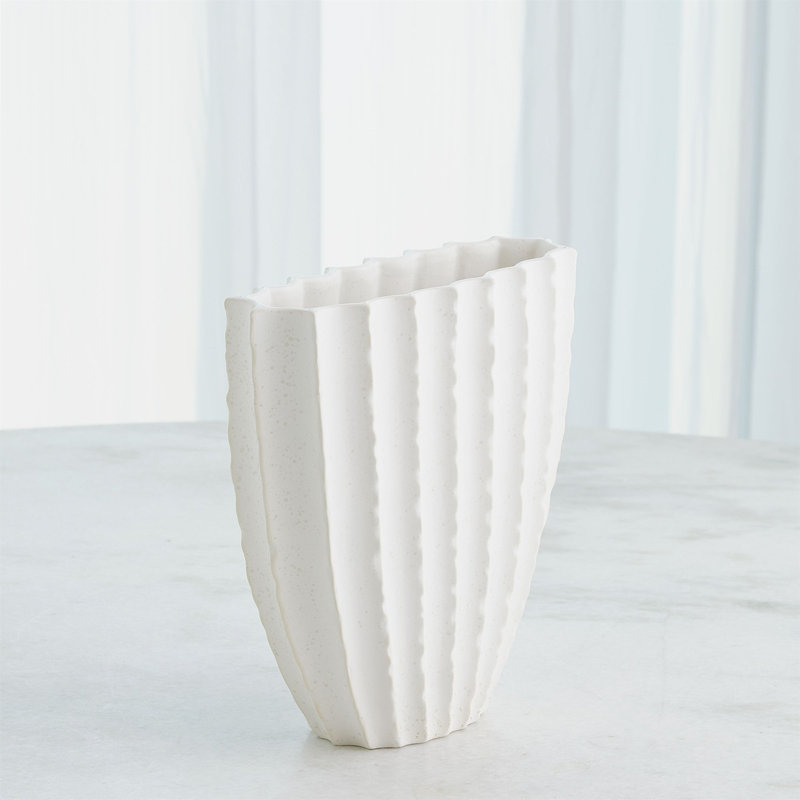 Earthenware Table Vase, 10" H x 10.63" W x 4.33" D
