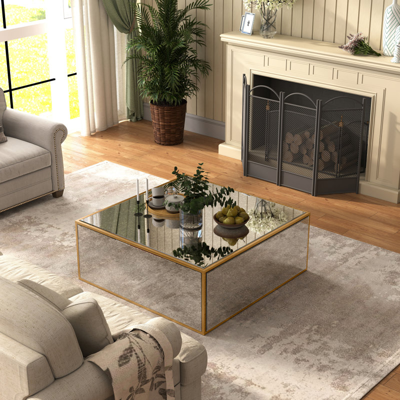 Wierd Mirrored Block Coffee Table 