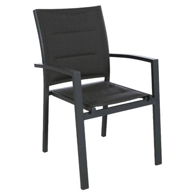 Telemanus Stacking Patio Dining Armchair with Cushion