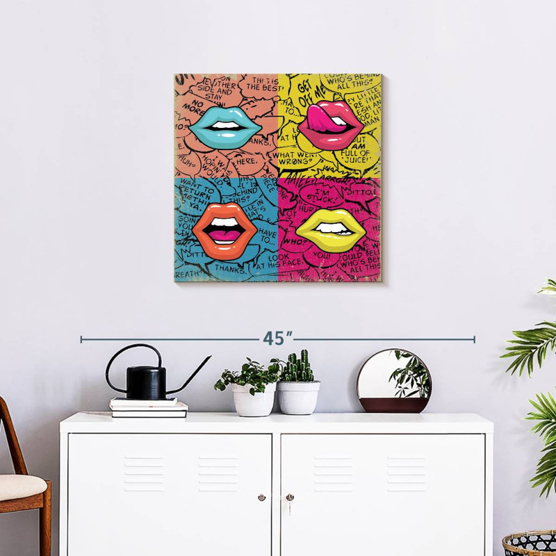 Shuttleworth Comic Lips, 24" H x 24" W