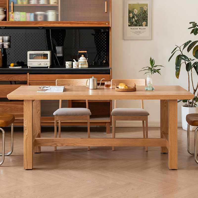 Table de salle à manger Burlywood, H 29,53 po x L 62,99 po x l 33,46 po