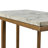 Carbone Modern C-Shape Side Accent Side Table for  with Marble Efect Top - Sofa or Bedside