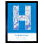 Hiroshima Blue - Single Picture Frame Typography