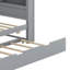 Lit de jour moderne en L avec rangement en bois - Lit gigogne simple, tablettes, station de charge USB et cadre de plateforme | Aucun sommier requis (filles, garçons, adolescents)