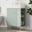 Meuble-lavabo simple 21,6 po, armoire combinée, meuble de rangement pour salle de bain, lavabo simple en céramique