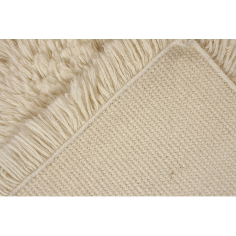 Moroccan Hand Knotted Wool Striped Area Rug, Rectangle 8' x 10'