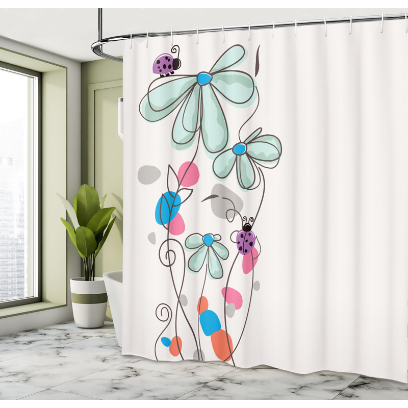 Ensemble de rideau de douche Kids, H 69 po x l 70 po, Vert amande