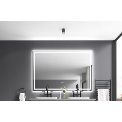 Miroir mural pour salle de bain 48Led