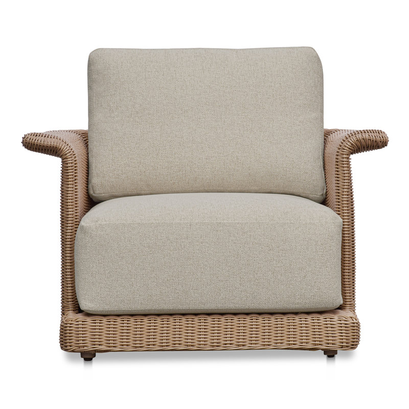 Meredith Outdoor Lounge Chair, Beige, Natural